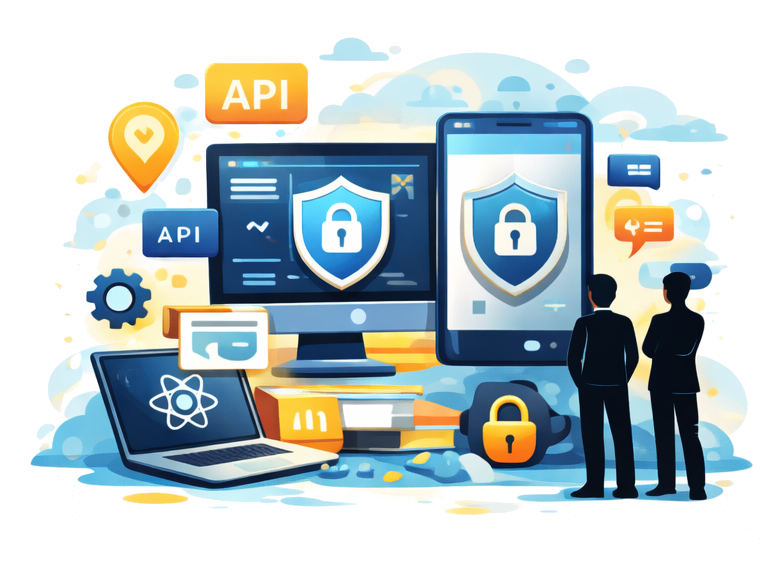 Mobile app development illustration